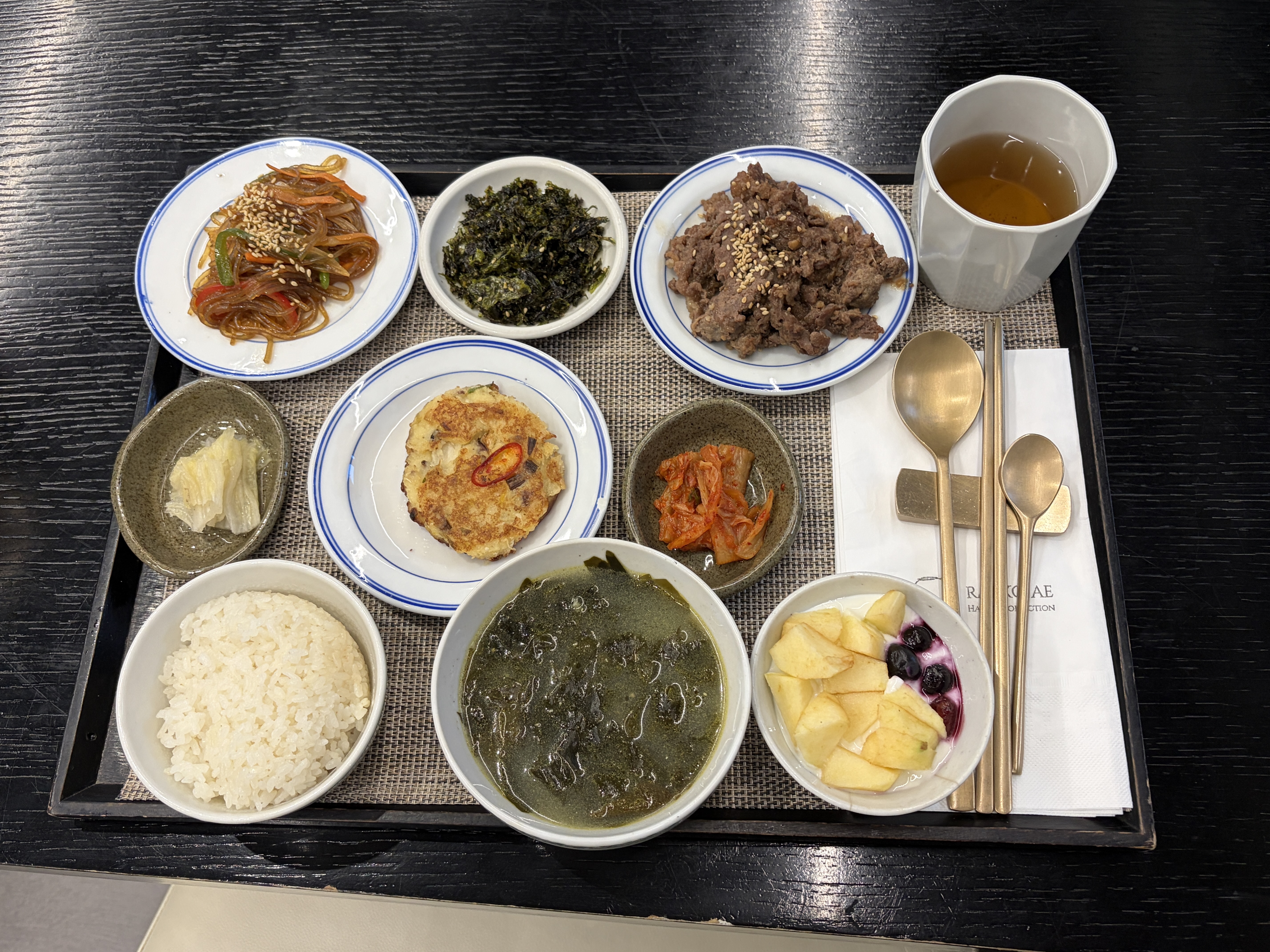 Korean Breakfast at Rakkojae Hanok Stay